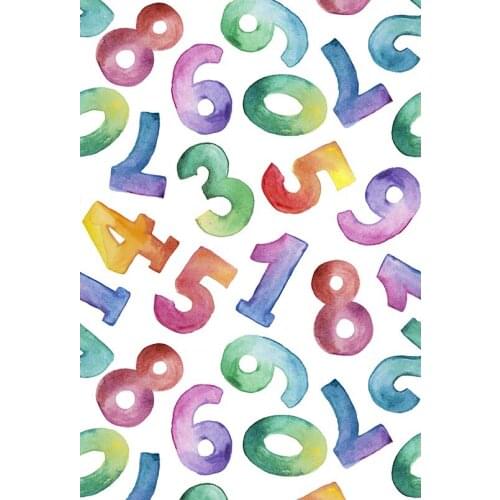 Colored Numbers Photography Backdrops Back to School Party Children and Kid Newborn Baby Shower Backgrounds for Photo Studio