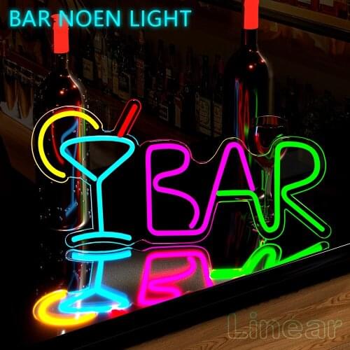 Flex LED Bar Neon Sign Light Outdoor Cocktail Bar Pub Beer Whisky Shop Night Lamp Nightclub Usb Wedding Decoration Atomsphere