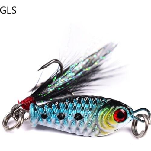 GLS Artificial Metal Fishing Lure 2.5cm/5.2g Sharp Fishing Hook Winter Hard Bait Bass Saltwater Fishing Tackle