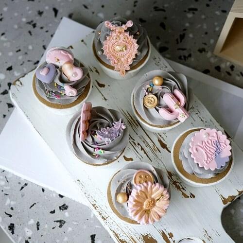 Simulation Gray Tone Cream Cup Cake Mini Craft Kids Gift Senior Gray Powder Tone Fake Cake Props Baking Shop Kitchen Decoration