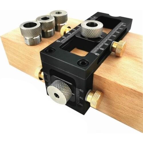 2 In 1 Concealed Flat Head Cross Pocket Hole Jig Hole Puncher Locator Doweling Jig for DIY Furniture Connecting Carpentry Tools