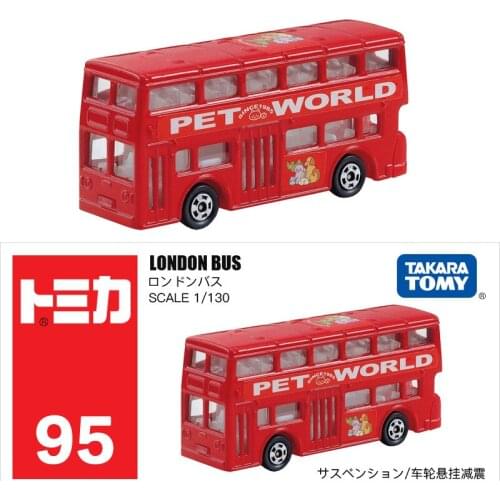 TAKARA TOMY Domeka Alloy Model Toys Cars TOMICA Simulation Cars No. 95 London Bus Christmas Gifts For Children