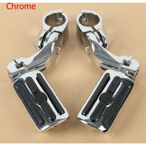 Motorcycle 1.25" Adjustable Highway Foot Pegs Footpeg Pedals For Harley Honda Touring Road King Softail Sportster Universal