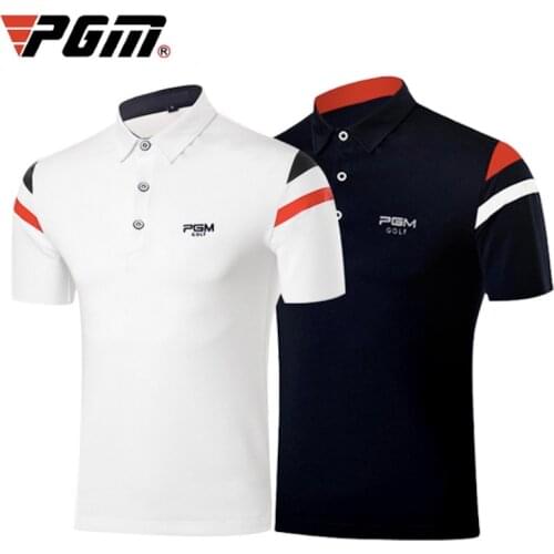 PGM Golf Men Short T-Shirts Summer Clothing Match Ball Suit POLO Breathable YF073 Wholesale