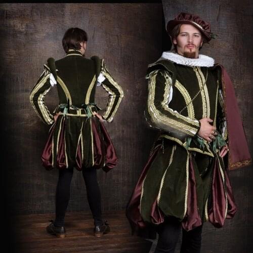Mens Renaissance Noble Costume Renaissance Noble Costume knight king costume with cape