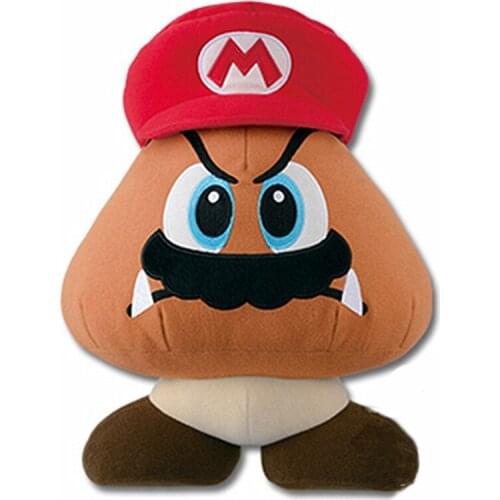 New Cute Classical Game Super Mario Goomba With Cappy Hats Odysey Plush 35CM Kids Stuffed Toys For Children Gifts