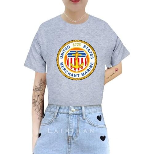 New Merchant Marine 1775 Seal T Shirt Women Kawaii Top Cartoon Tees Funny Harajuku T-shirt Unisex Fashion Tshirt Female
