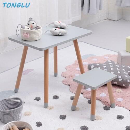 Learning Desk Kids Room Baby Play Writing Table and Chair Solid Wood Childrens Desk And Chair Kids Furniture Dining Table
