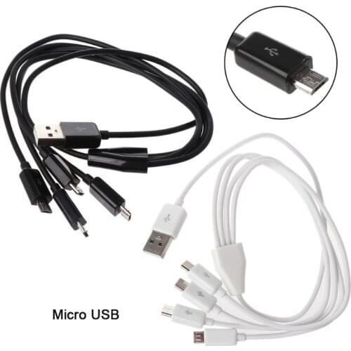 H05A Portable USB 2.0 Type A Male To 4 Micro USB Male Splitter Y Charging Cable for