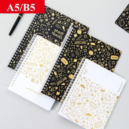 Agenda A5 B5 Loose-leaf Spiral Space Notebook and Journals Kawaii Organizer Schedule Coil Notepad Office Supplies Stationery