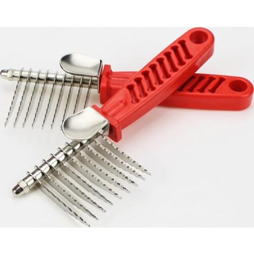 Long Hair Pet Dog Grooming Stainless Steel Knot Hair Shedding Remove Grooming Rake Comb Long Short Thick Hair Cat Grooming Tools
