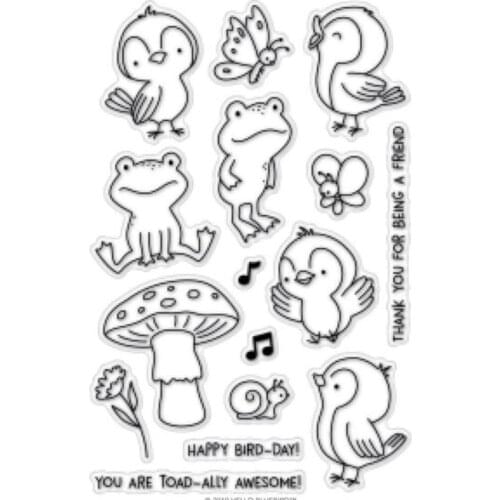 Garden Friends Stamp Or stamp for DIY Scrapbooking/Card Making/Kids Fun Decoration Supplies A645