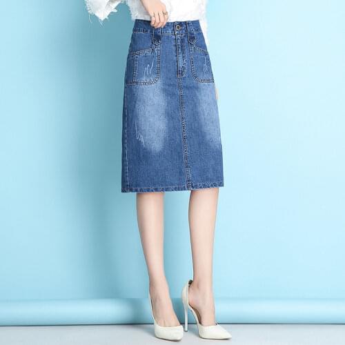 SHERAN Denim Pencil Skirts