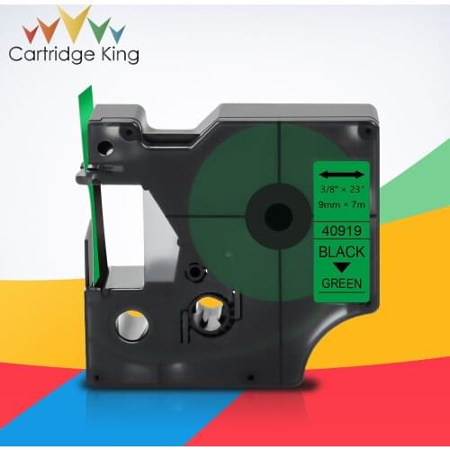 45013 40910 Black on Green Replace for Dymo D1 40919 9mm*7m Label Tape Cassette for Dymo Label Manager LM 280 LM 160 Label Maker