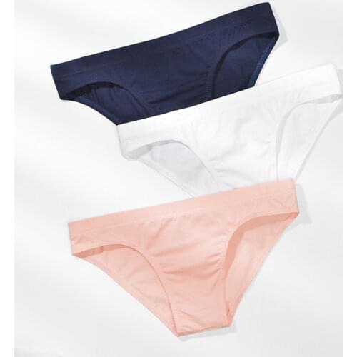 Mens Ice Silk Seamless Underwear Briefs U Penis Pouch Ultra-thin Transparent Solid Male Panties Sexy Mens Underpants Hombre