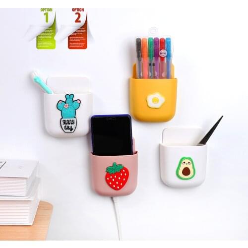 JIANWU Creative decoration storage box No need to punch Stationery pen container phone charging box kawaii School supplies
