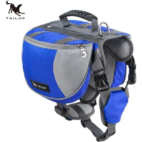 TAILUP Outdoor Adjustable Saddle Bag Large Capacity Dog Training Backpack K9 Carrier Bags