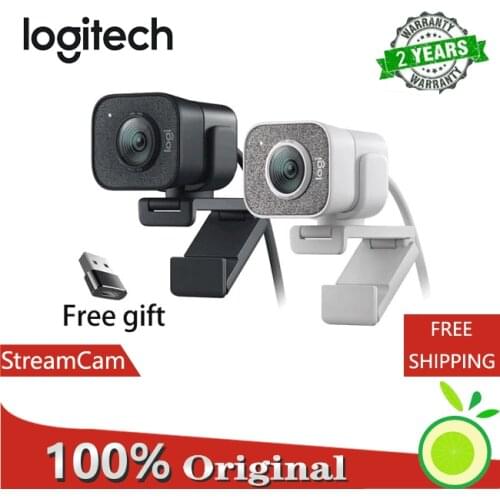 Logitech streamcam full hd original 1080p 60fps webcam, built-in microphone for desktop and home computer