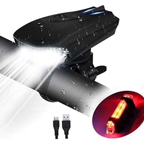 Bike Accessories Bicycle light LED Set Water-tight Front rear lights Bicycle lighting USB фонарь велосипедный luces para bicicle