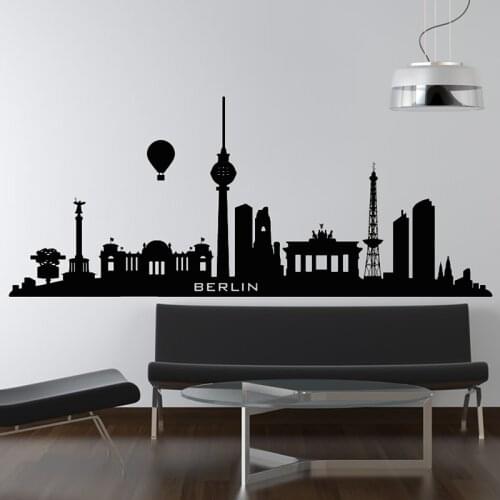 Hydrogen Balloon Berlin Wall Sticker City Home Decor Living Room Sofa Background Wall Mural