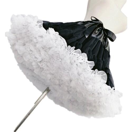 Japanese Soft Girls Women Tulle Petticoat Dress Girls Skirt Petticoat Tutu Lolita Faldas Cupcake Dress