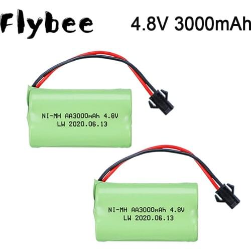 2/3/5PCS 4.8v battery 3000mah NiMH AA Battery For Rc toys Cars Tanks Robots Gun Boat 4.8V toy NIMH batteries