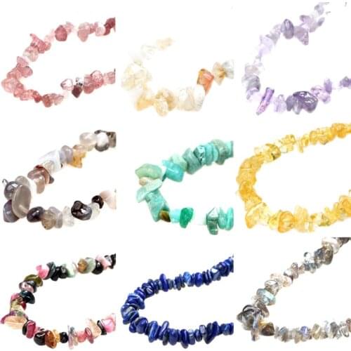 34''/String High Quality Natural Irregular 5-8mm Gravel Shape Stone Loose Spacer Beads Jewelry Making DIY Accessories Findings
