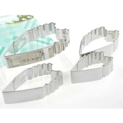 4PCS/Set Cake Artificial Flowers Decorating Peony Flower Cake Cutters Stainless Steel Kitchen Untencils DIY Baking Cake Cutters