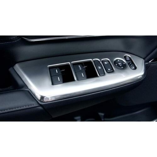 4 PC Luxurious ABS Chrome Window control panel decorative strip decorative strip For Honda CRV 2017