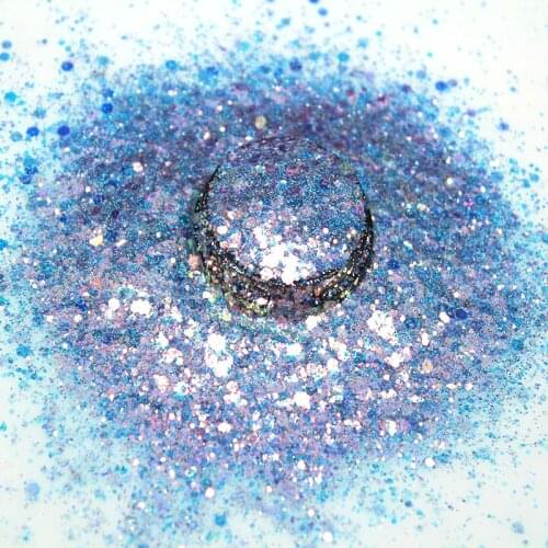 50g/Bag Fairy Glitter 18Colors Mix Size Laser Shining Holographic Cosmetic Grade Nail Sequins Bulk Nail Glitter Flakes CPHY-5SG
