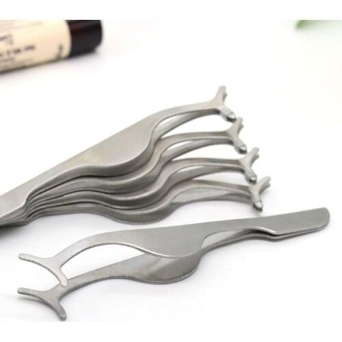 2 PCS Mink Eyelashes Curler Extension Fake False Eyelash Mascara Applicator Remover Steel Tweezers Clip Para Makeup Tool