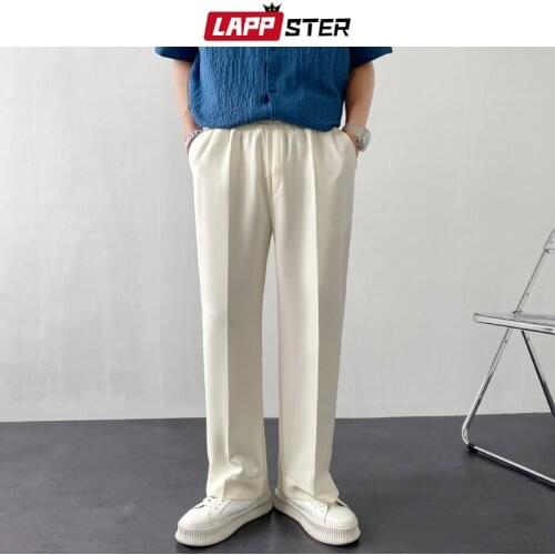 LAPPSTER Men Korean Fashion Vintage Causal Sweatpants 2021 Mens Harajuku Japanese Streetwear Baggy Pants Male Hip Hop Pants 2XL