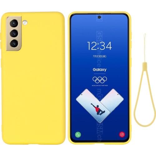 For Samsung Galaxy S21 Ultra FE A52 A72 A32 A42 5G Case Fashion Ultra thin Soft Silicone shockproof Back Cover with CASE strap