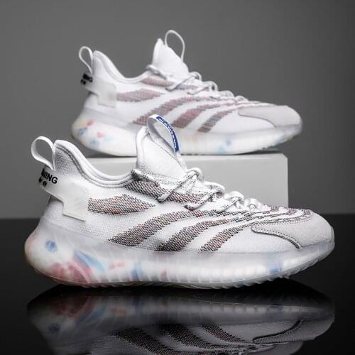 Mens Running Sneakers Breathable Fly Weave Shoes Outdoor Street Casual Walking Shoes Man Light Jogging Sports Shoes Zapatillas