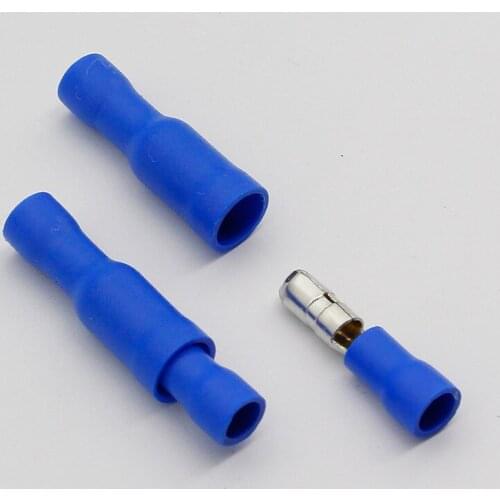 Hot 50 X Blue Male Female Bullet Connector Crimp Terminals Wiring