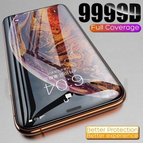 9999D Curved Full Cover Glass For iPhone 11 12 Pro XS Max X XR 12 mini Tempered Glass Film iPhone 6 6S 7 8 Plus Screen Protector