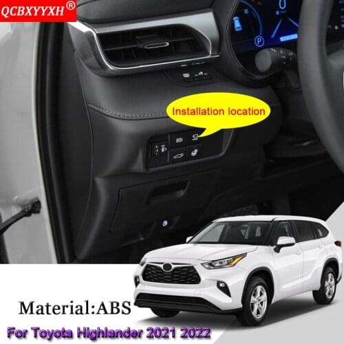 ABS Car Headlight Switch Button Adjustment Sequins Internal Stickers Cover Accessories For Toyota Highlander Kluger 2021 2022