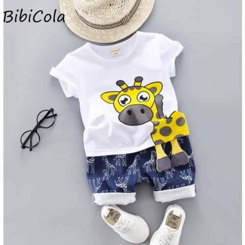 Summer Boys Clothing Sets New Toddler Fashion Cartoon Cotton T-shirt+shorts 2pcs Tracksuits For Baby Boys Newborn Jogging Suits
