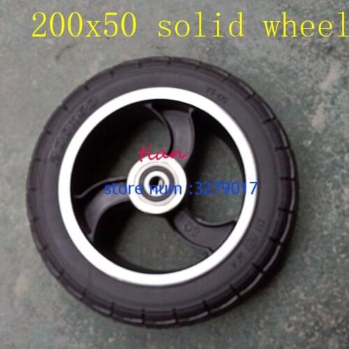 Hot Sale New 200x50 Solid Wheel with Hub Fits for Electric Scooter Tyre 8" Scooter Tyre ,Aluminium Alloy Wheel Electric Vehicle