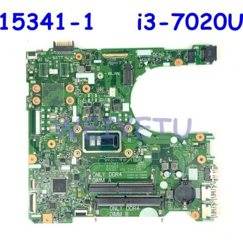 0MPJH 00MPJH For DELL INSPIRON 15 3567 Laptop Motherboard VEGAS/TURIS SKL/KBL 15341-1 i3-7020U CN-00MPJH