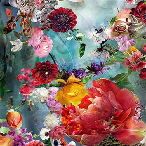 Rose Flower DIY Embroidery Cross Stitch 11CT Kits Craft Needlework Set Printed Canvas Cotton Thread Home Decoration On Room