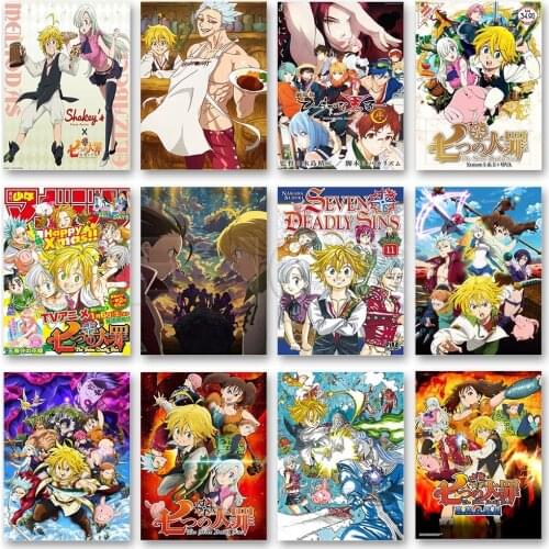 Prints Wall Picture Canvas Painting Home Decoration Japan Anime Art Poster Comic THE Seven Deadly Sins Posters Modular Framework