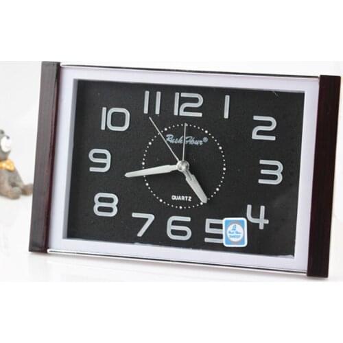 New Rectangular Alarm Clock Bedroom Bedside Clocks Home Decoration Desktop Table Clock Desk Watch Snooze Silent Table Watch Gift