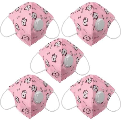 Disposable Childrens Cartoon With Breathing Valve Dust-Proof 5PCS mascarilla Monder Scarf Halloween Cosplay MasK