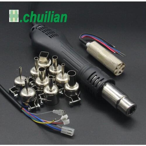 Hot air rework station 850 hot air gun/ handle Heating element Heat Nozzle Tool Kits For saike yihua Soldering Stations