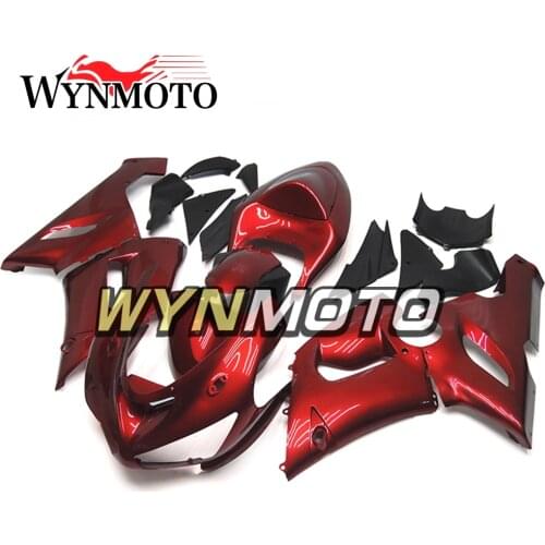 Complete Fairings For Kawasaki ZX-6R 05-06 ZX6R 2005-2006 Year Injection ABS Plastics Motorbike Bodywork Frame Pear Red Hull Kit