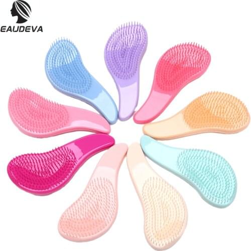 1pc Detangling Hair Brush Handle 9 Bright colors Magic Anti-static Tangle Comb Shower Massage Comb Salon Hairdressing