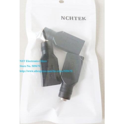 NCHTEK DC 5.5x2.1mm Female to USB 2.0 Female Power Plug Adapter Connector/Free Shipping/3PCS