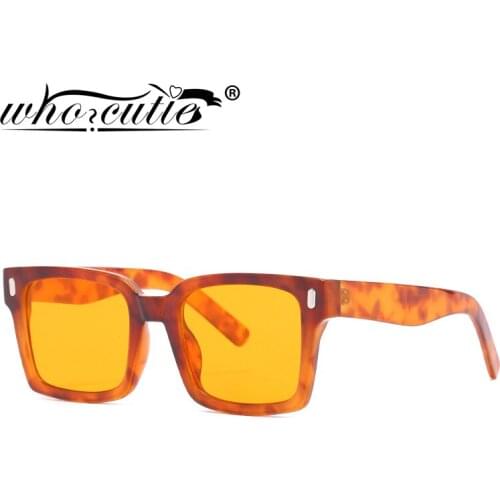 Retro Rectangle Sunglasses Women Men Trendy 2021 Brand Design Chunky Rivet Frame Sun Glasses Vintage 70s 90s Vibe Shades S436B