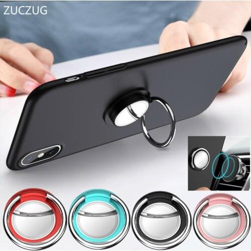 ZUCZUG Luxury 360 Degree Metal Finger Ring Holder For iPhone X 8 7 Samsung S9 S8 Mobile Phone Finger Holder Tablets Holder